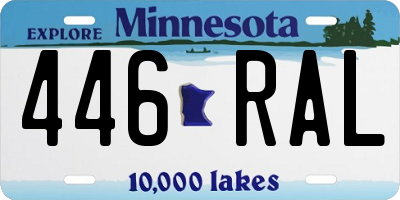 MN license plate 446RAL