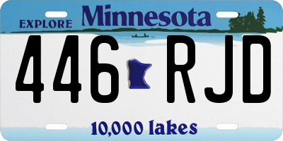 MN license plate 446RJD