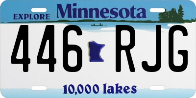 MN license plate 446RJG