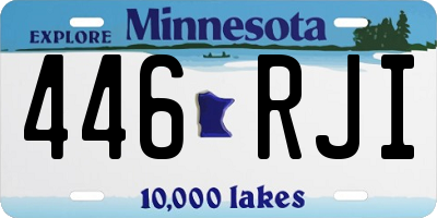 MN license plate 446RJI