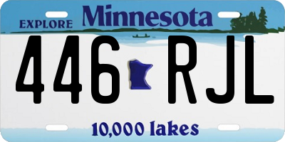 MN license plate 446RJL