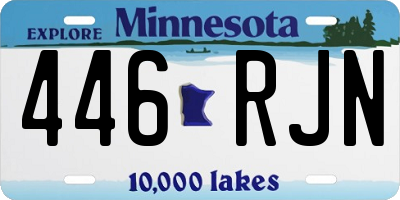 MN license plate 446RJN