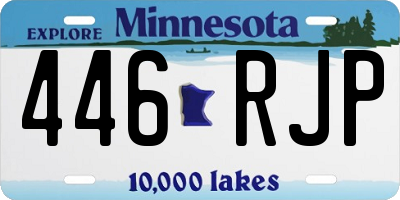 MN license plate 446RJP