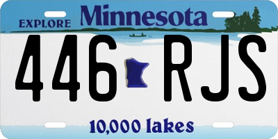 MN license plate 446RJS