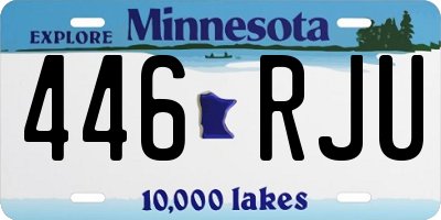 MN license plate 446RJU