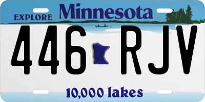 MN license plate 446RJV