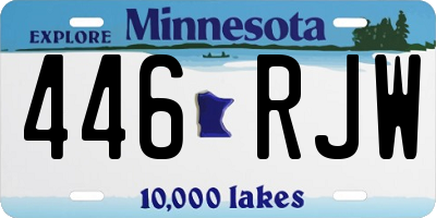 MN license plate 446RJW