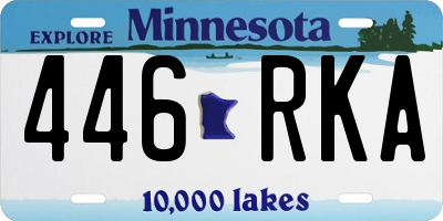 MN license plate 446RKA