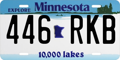 MN license plate 446RKB
