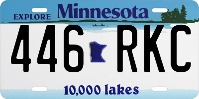 MN license plate 446RKC