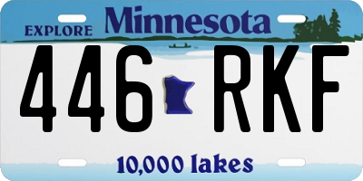 MN license plate 446RKF