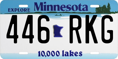 MN license plate 446RKG