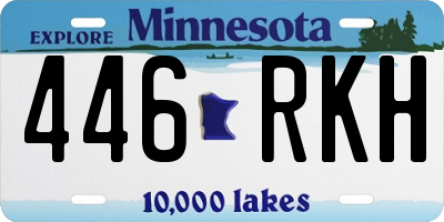 MN license plate 446RKH