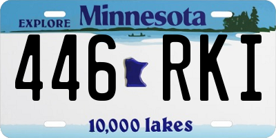 MN license plate 446RKI