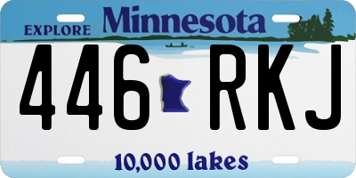 MN license plate 446RKJ