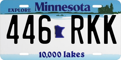 MN license plate 446RKK