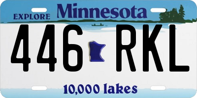 MN license plate 446RKL