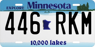 MN license plate 446RKM
