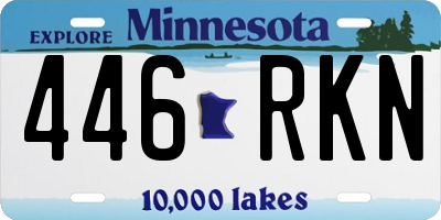 MN license plate 446RKN