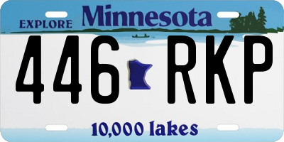 MN license plate 446RKP