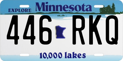 MN license plate 446RKQ