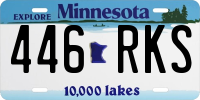 MN license plate 446RKS