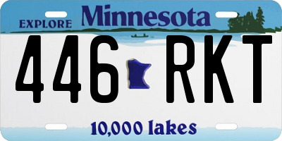 MN license plate 446RKT