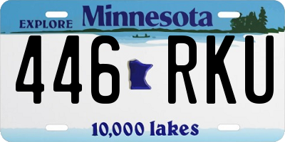 MN license plate 446RKU