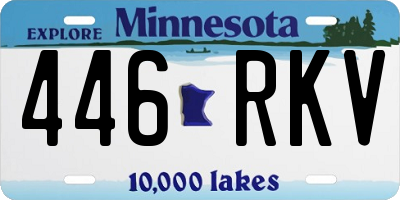 MN license plate 446RKV