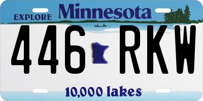 MN license plate 446RKW