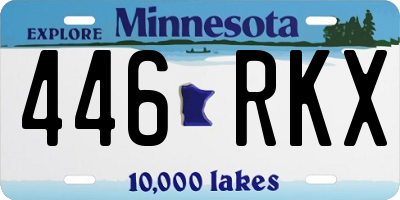 MN license plate 446RKX