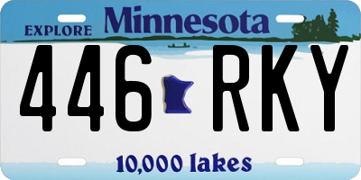 MN license plate 446RKY