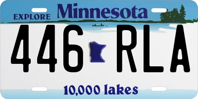 MN license plate 446RLA