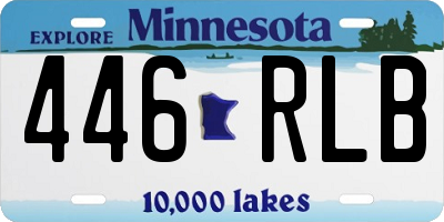 MN license plate 446RLB