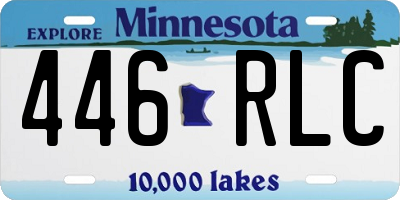 MN license plate 446RLC