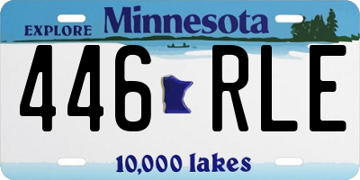 MN license plate 446RLE