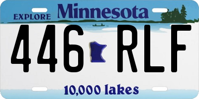 MN license plate 446RLF