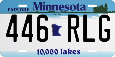 MN license plate 446RLG