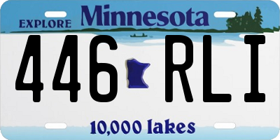 MN license plate 446RLI