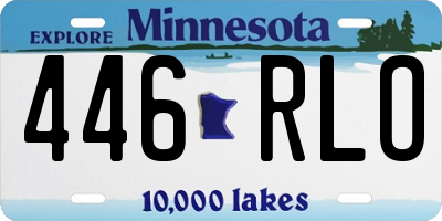 MN license plate 446RLO