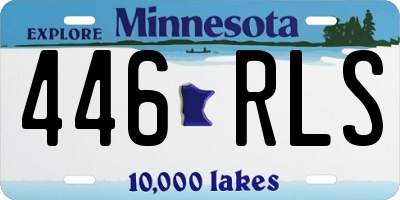 MN license plate 446RLS