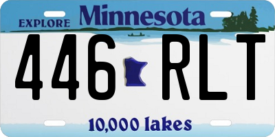 MN license plate 446RLT