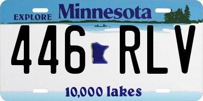 MN license plate 446RLV