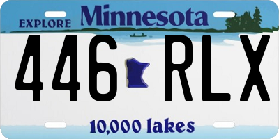 MN license plate 446RLX