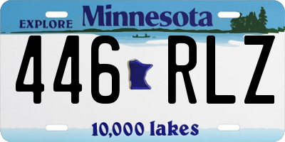 MN license plate 446RLZ