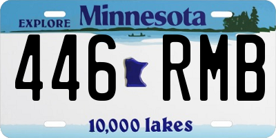 MN license plate 446RMB