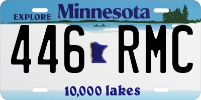 MN license plate 446RMC