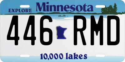 MN license plate 446RMD