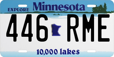 MN license plate 446RME