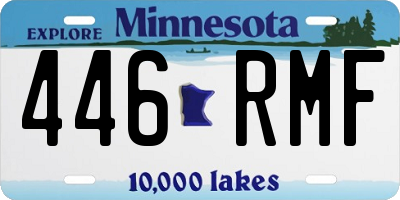 MN license plate 446RMF